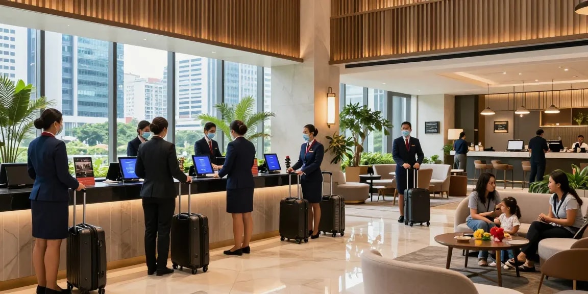 ROKOK88 Hotel Jakarta Pusat welcoming guests with modern decor and vibrant city views