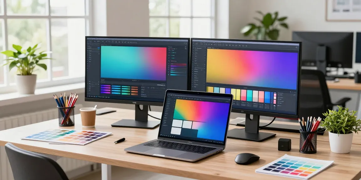 Screenshot software in action on dual monitors enhancing productivity in a tech workspace.