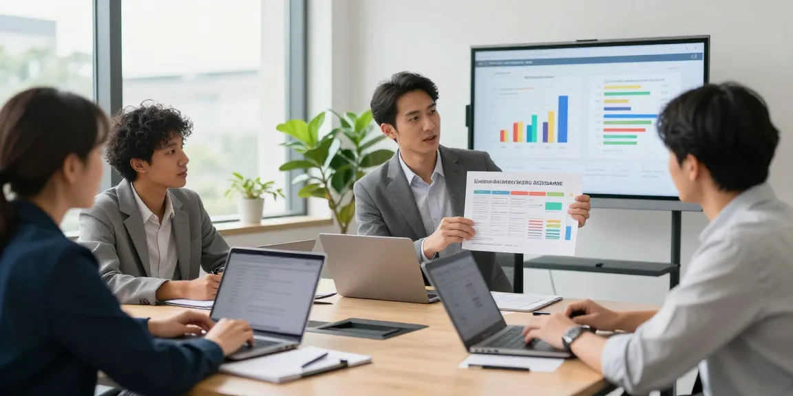 Team collaborating on Qualitätsstandards einsehen in a modern office setting with quality metrics.