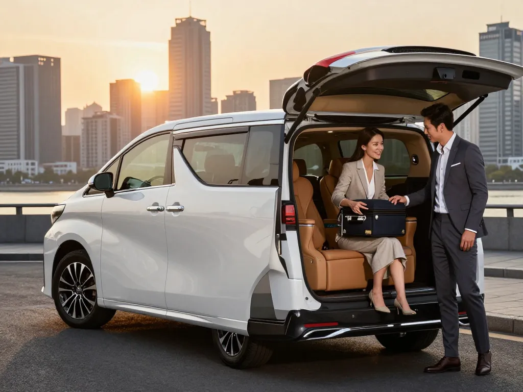 cho thuê xe Alphard cho chuyến du lịch sang trọng trong môi trường đô thị, thể hiện sự thanh lịch và thoải mái.