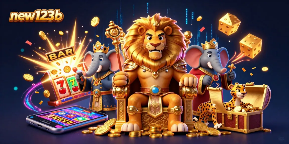 Experience the thrill of new123b with captivating casino elements and dynamic characters in action.