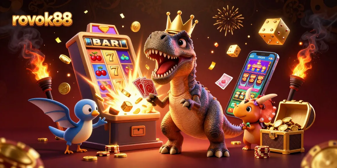 Engage with the exciting world of rokok88 casino, featuring charming characters and vibrant slot machines.