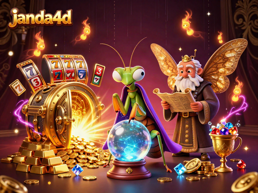 Menggali peluang menang di janda4d dengan simbol slot, karakter anime, dan harta berlimpah.