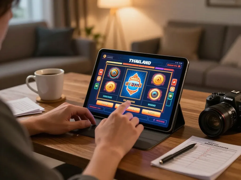 Berpartisipasi dalam slot online menggunakan antarmuka server thailand selama sesi permainan yang nyaman di rumah.
