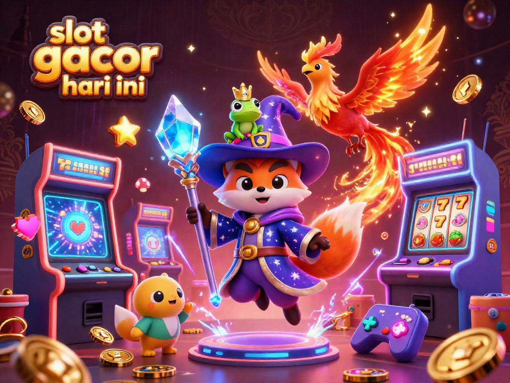 Experience the excitement of slot gacor hari ini with enchanting characters and vibrant casino elements.