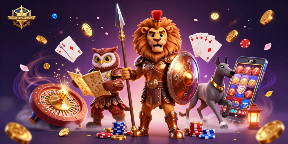 Experience winning thrills at memorialwineandspirits with vibrant casino illustration featuring heroic characters.