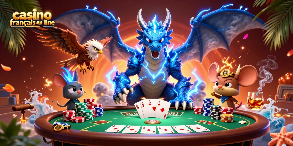 Profitez de l'univers du casino francais en ligne avec des personnages colorés et un décor animé.