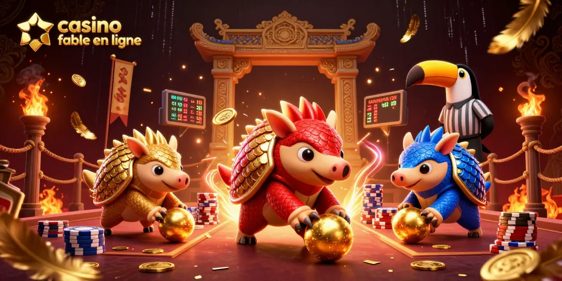 Rejoignez l'excitation d'un jeu de casino fiable en ligne avec des pangolins en compétition et des jetons de poker.
