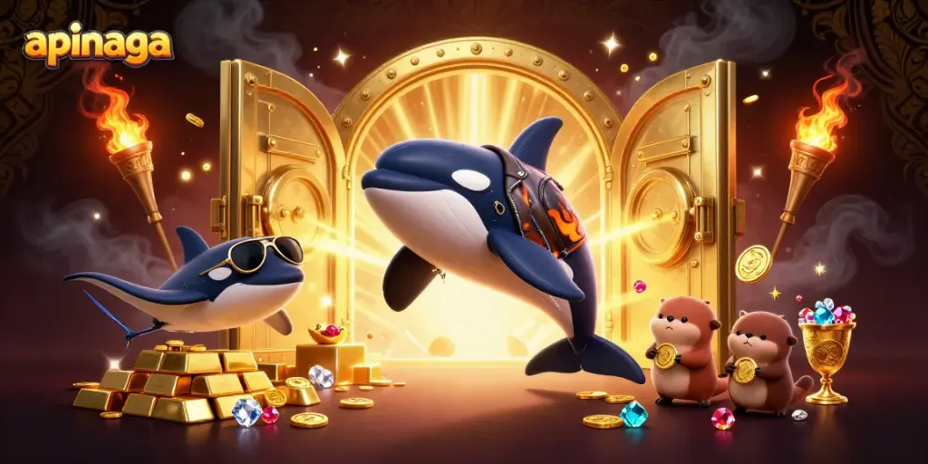Hit the jackpot with apinaga as the orca and friends dive into a treasure-filled world!