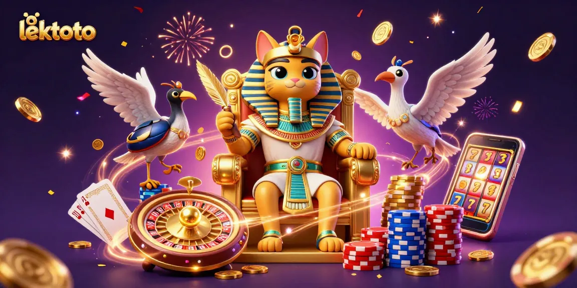 Experience the excitement of lektoto with stunning casino adventure featuring Egyptian characters and dynamic game elements.