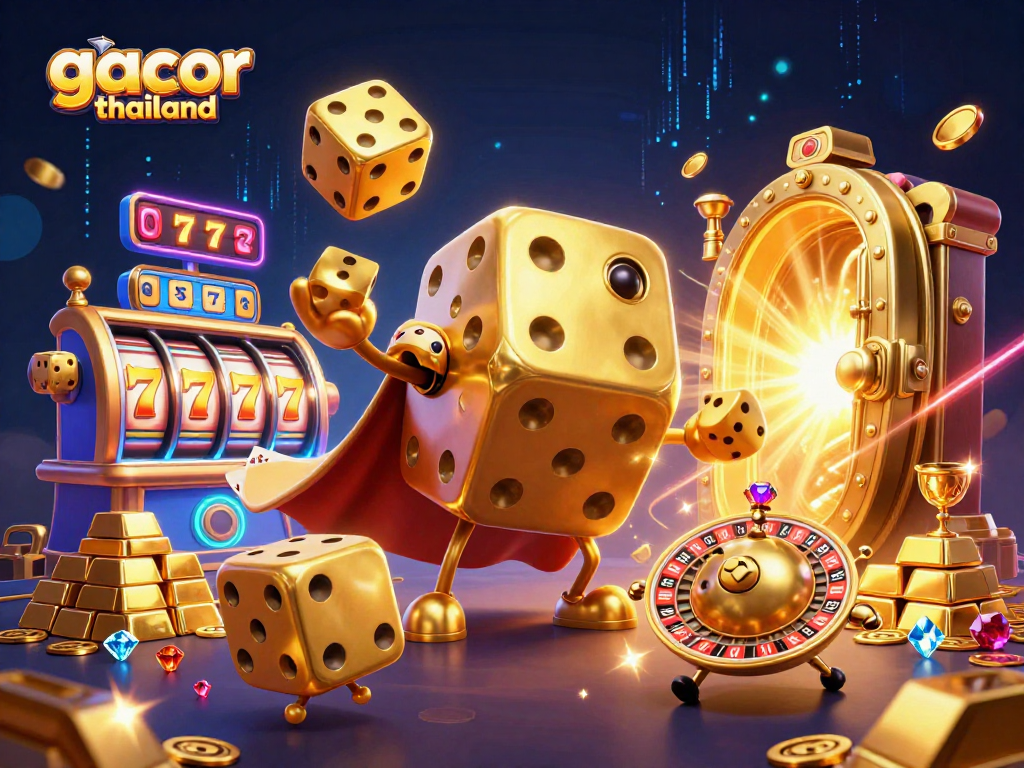 Engage in thrilling gameplay with slot gacor thailand amidst a dynamic casino scene.
