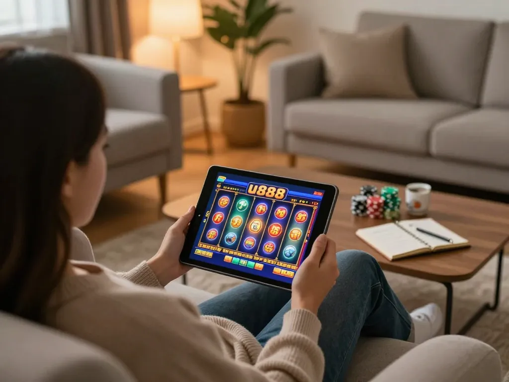Play u888 slots on a tablet in a cozy home setup while managing bankroll creatively.