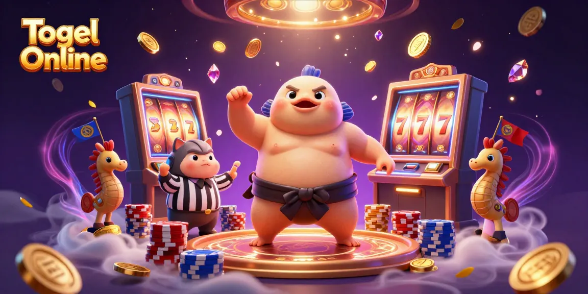 Experience Togel Online excitement with a whimsical underwater casino scene featuring vibrant characters and dynamic game elements.