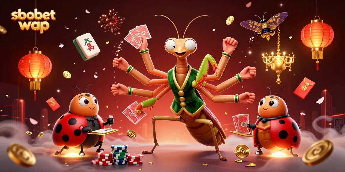 Engage with sbobet wap in a vibrant casino scene featuring a card sharp and pit boss.