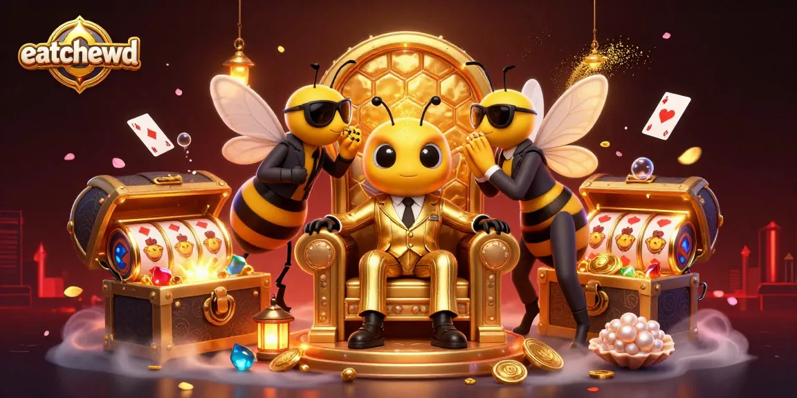 Experience the thrill of eatchewd's arcade gameplay with 3D characters, slots, and vibrant treasures.