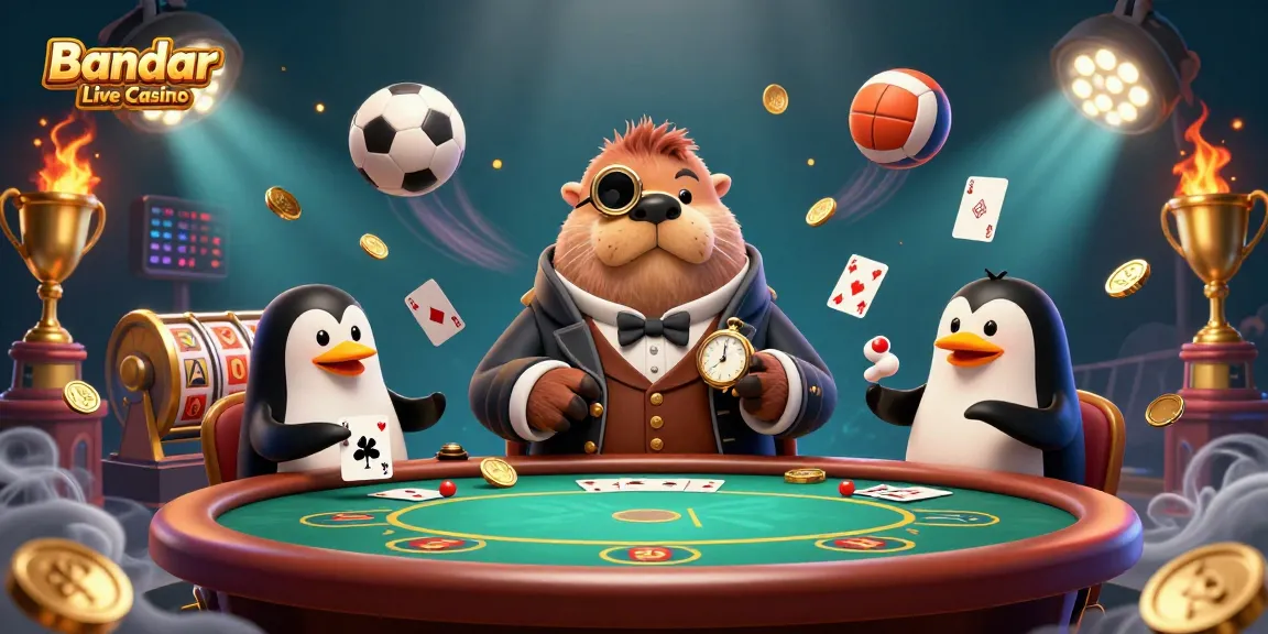 Experience Bandar Live Casino with engaging gameplay around a poker table in a vibrant underwater setting.