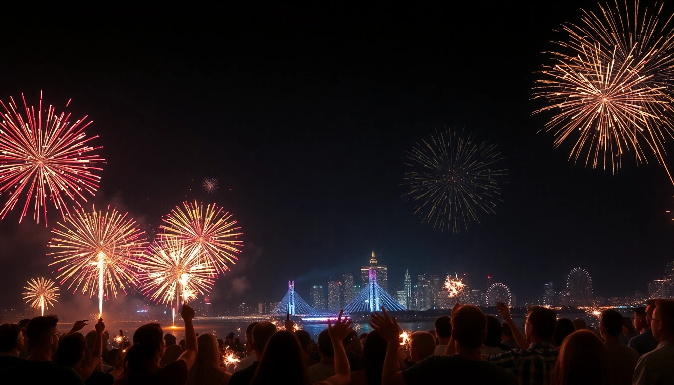 Bright fireworks uk illuminating the night sky at a festive event. related image