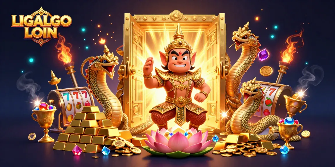 Engage with LIGALGO LOGIN through vibrant gambling adventure featuring golden treasures and lively characters.