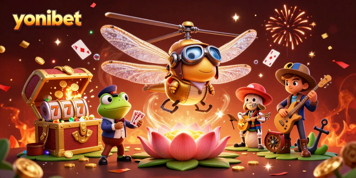 Engage in excitement at yonibet's vibrant casino with immersive 3D characters and dynamic gaming elements.