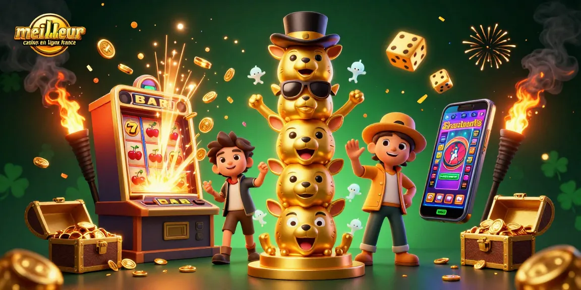 Découvrez le meilleur casino en ligne France avec une illustration animée captivante.
