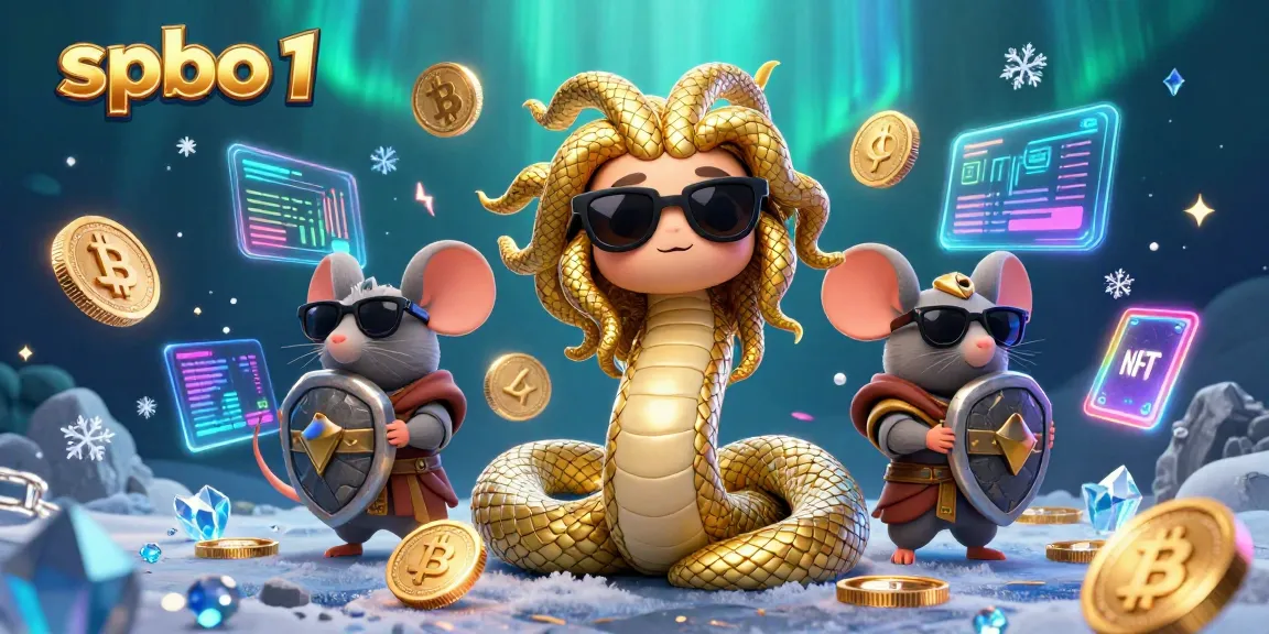Engage in crypto gaming with spbo 1 in a vibrant, immersive 3D illustration.