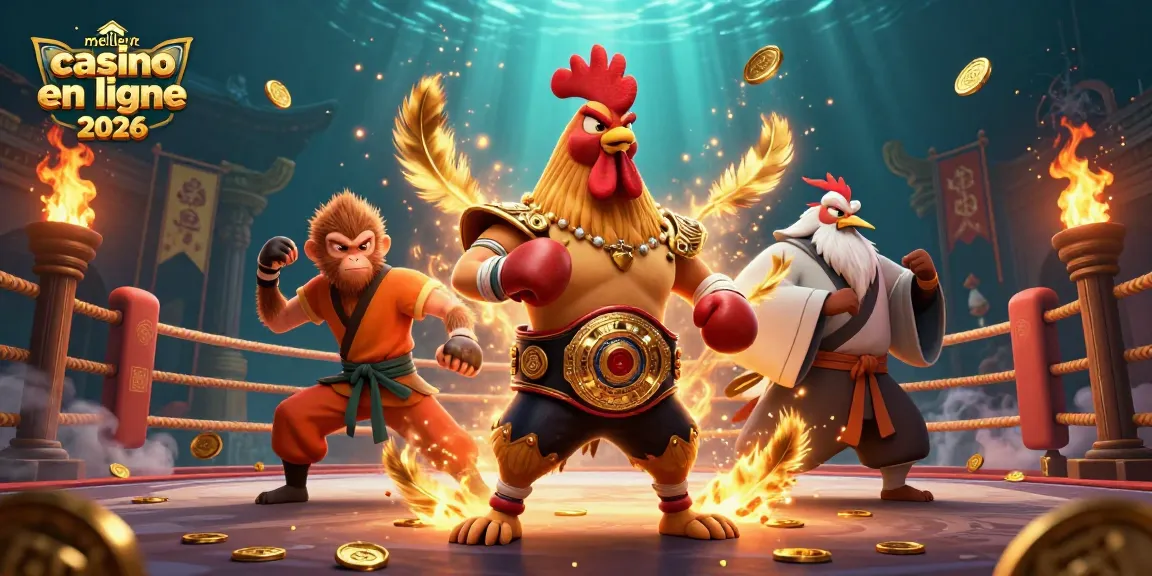 Jeux palpitants au meilleur casino en ligne 2026 avec combattants colorés et éléments de pari dynamique.