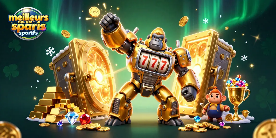Découvrez les meilleurs sites de paris sportifs avec une scène dynamique de casino illustrée en 3D.
