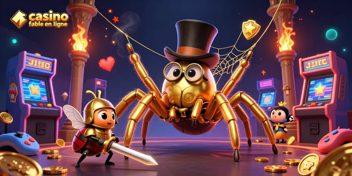 Découvrez l'univers du casino fiable en ligne avec cette illustration 3D captivante remplie d'actions.