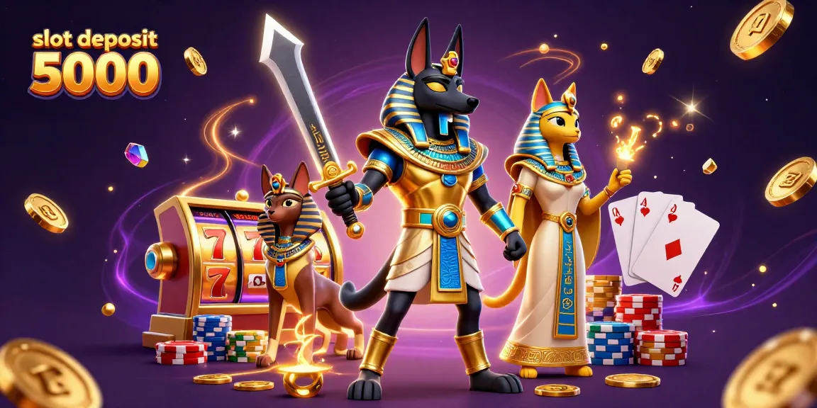Experience exciting wins and jackpots at slot deposit 5000 with Anubis and treasures!